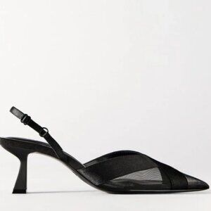 ZARA MESH SLINGBACK HEELS